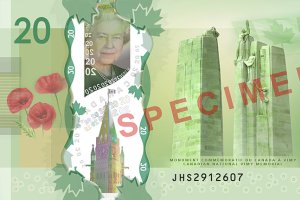 Банк Канады выпускает новые $20 банкноты
