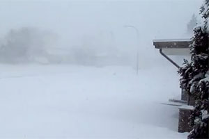 Сильный шторм накрыл снегом Альберту