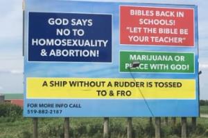В Онтарио убрали билборд - Нет гомосексуальности