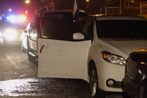 В Монреале подожгли машину с Российской символикой