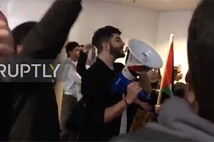 Антиизраильские протесты в York University - Видео