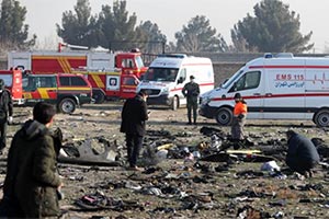 В Иране разбился самолет, на котором было 63 канадца