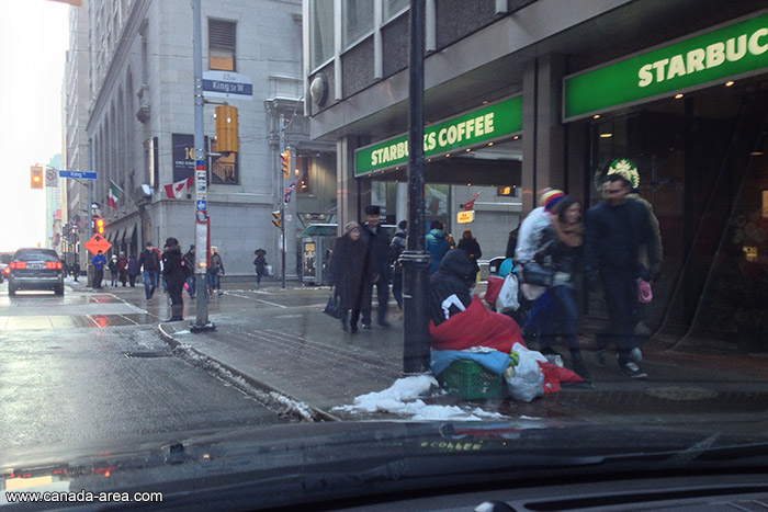 Бездомный в Торонто