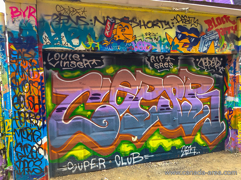 Аллея граффити в Торонто