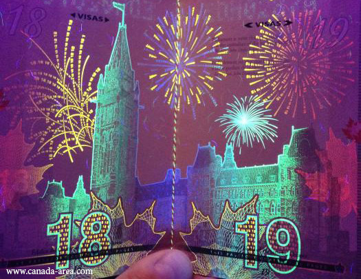 Канадский паспорт ультрафиолета 2